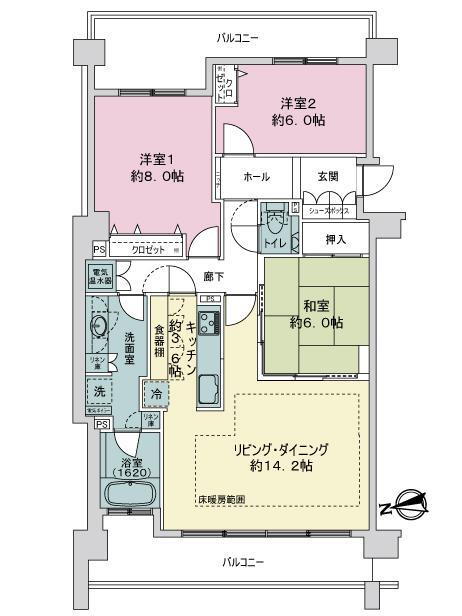 ライオンズヴィアーレ中島公園 2階 3LDK 物件詳細