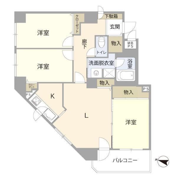 リラハイツ旭山公園通　４０２ 4階 3LDK 物件詳細