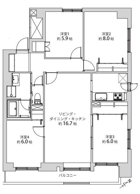 サーム豊平 5階 4LDK 物件詳細