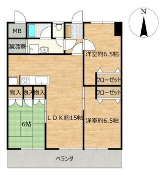 サンコーポ桜田９０２ 3LDK、価格949万円、専有面積71.5m<sup>2</sup>、バルコニー面積12.15m<sup>2</sup> 【リフォーム後／間取り図】】3LDKの間取りで、リフォームで約15帖のLDKを新設しました。一部和室を洋室に変更しました。各居室に収納付きで便利です。