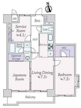 ライオンズマンション仲間町壱番館 2LDK+S、価格890万円、専有面積66.51m<sup>2</sup>、バルコニー面積8.2m<sup>2</sup> 