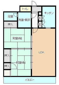 七日町メゾンドール 2LDK、価格630万円、専有面積62.09m<sup>2</sup> 