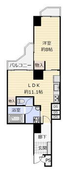 チサンマンション第三仙台 1LDK、価格999万円、専有面積44.68m<sup>2</sup>、バルコニー面積6.97m<sup>2</sup> たっぷりの収納スペースで快適に暮らせそう