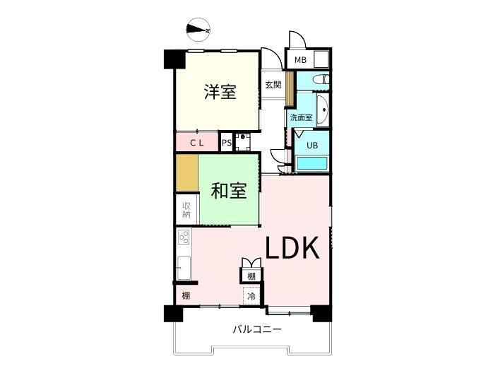 錦町パークマンション 1LDK+S（納戸）、価格2550万円、専有面積53.77m<sup>2</sup> 収納充実の１SLDKです。