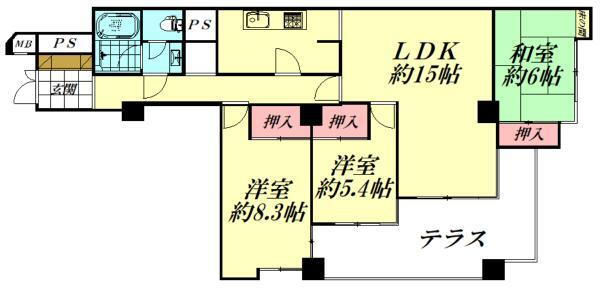 ロワール八木山 5階 3LDK 物件詳細