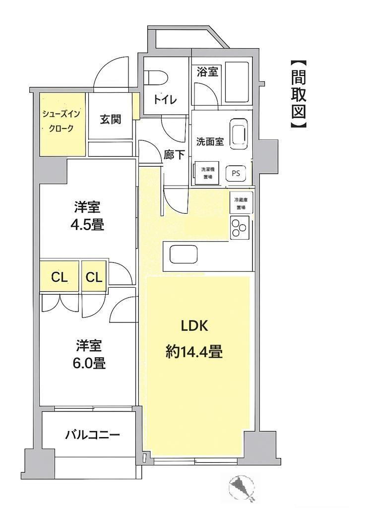 ブランズ横濱馬車道レジデンシャル 12階 2LDK 物件詳細