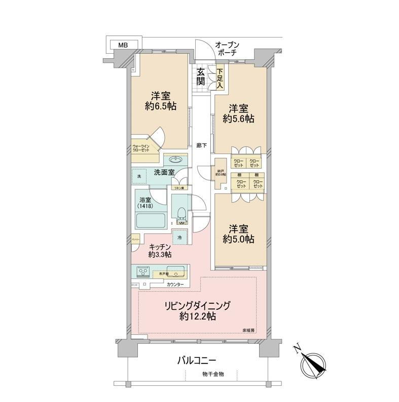 ブリリアシティ石神井台 6階 3LDK 物件詳細