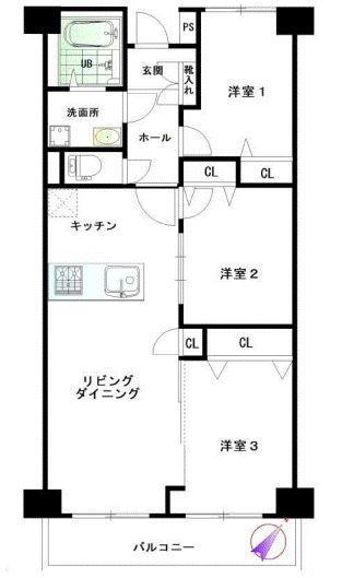港南台日野ハイツ 1階 3LDK 物件詳細