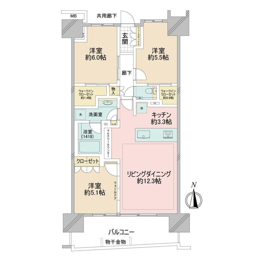 ガーデンクロス東京王子（３階） 3階 3LDK 物件詳細