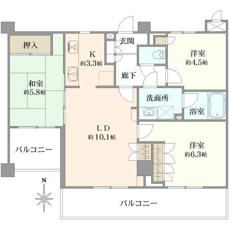 マイキャッスル北綾瀬 5階 3LDK 物件詳細