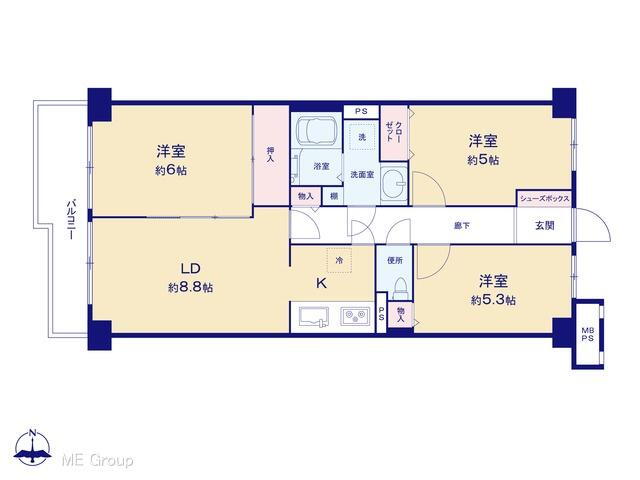 シティプラザせんげん台弐番館 4階 3LDK 物件詳細