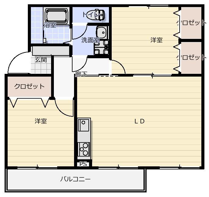 川和団地５号棟　フルリノベーション食洗機付き 3階 2LDK 物件詳細