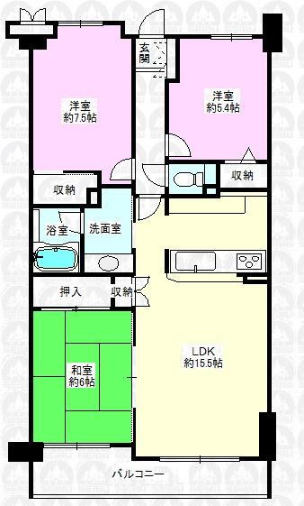 フォルスコート新所沢　５階 3LDK、価格3490万円、専有面積76.06m<sup>2</sup>、バルコニー面積10.03m<sup>2</sup> ５階部分の南向きで日当たり良好なお部屋です♪
