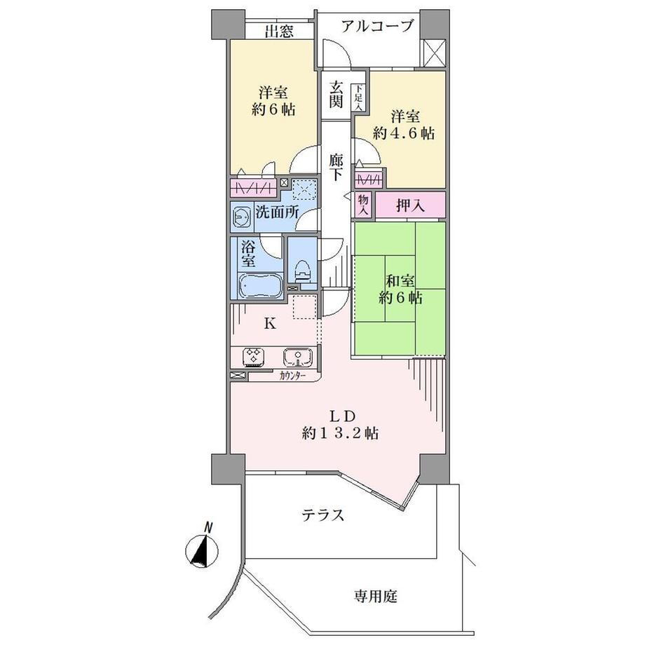 ナイスパークステージ横濱鶴ヶ峰 3LDK、価格3680万円、専有面積71.05m<sup>2</sup> 