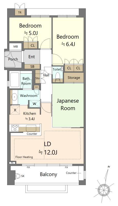 ガーデン青葉台　６階住戸 6階 3LDK 物件詳細