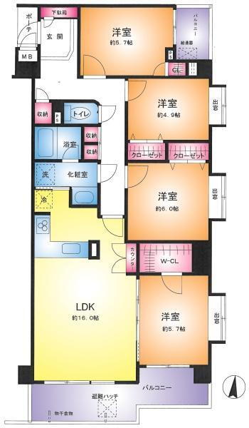 サーパス浦和 3階 4LDK 物件詳細