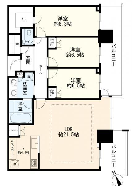 ブランズタワー芝浦 31階 3LDK 物件詳細