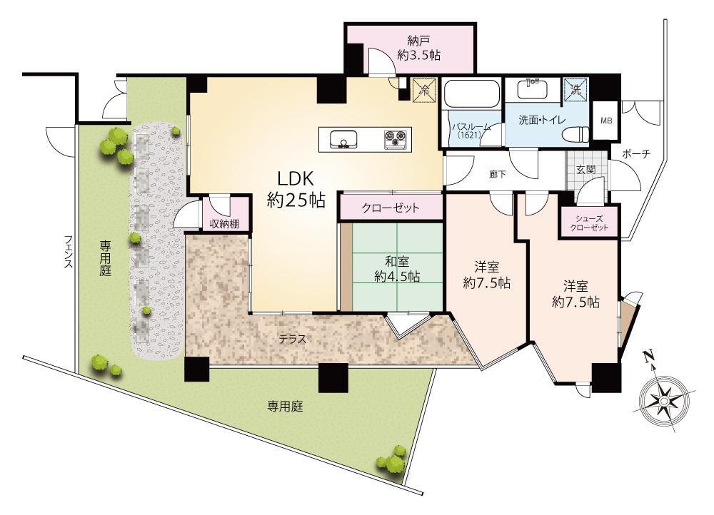 プランヴェール湘南江ノ島 1階 3LDK 物件詳細