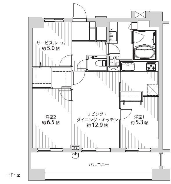 ランドステージ小岩プレシャス 8階 2SLDK 中古マンション