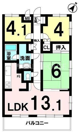 大宮公園ダイカンプラザ 3階 3LDK 物件詳細