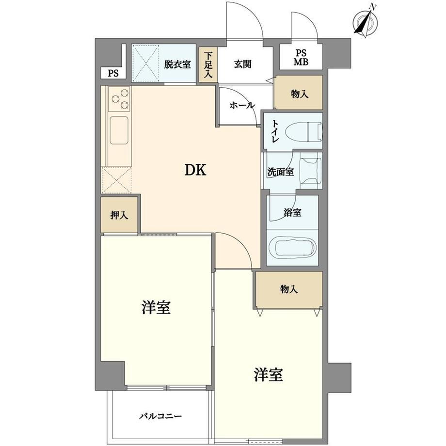 シテイフラット菊名 5階 2DK 物件詳細