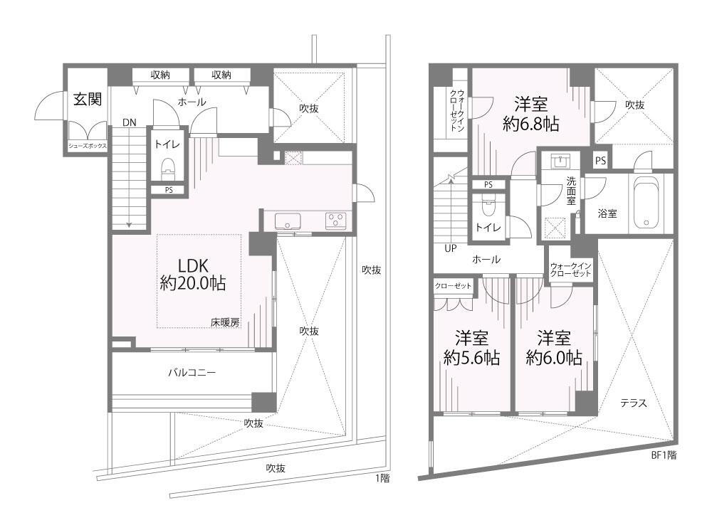 プラウド弦巻パサージュ　☆仲介手数料無料☆　☆フルリノベーション☆ 1階 3LDK 物件詳細