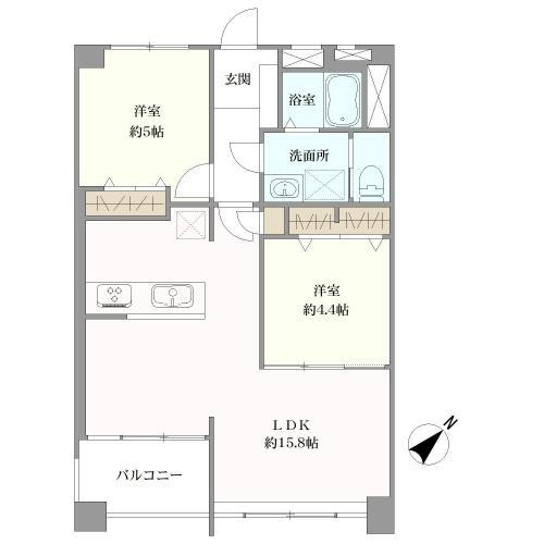 大森駅前住宅 12階 2LDK 物件詳細