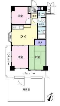 セザールガーデン上青木 1階 3DK 物件詳細