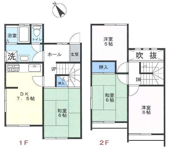 北国分寺台　テラスハウスＣー 4LDK、価格660万円、専有面積70.96m<sup>2</sup> 