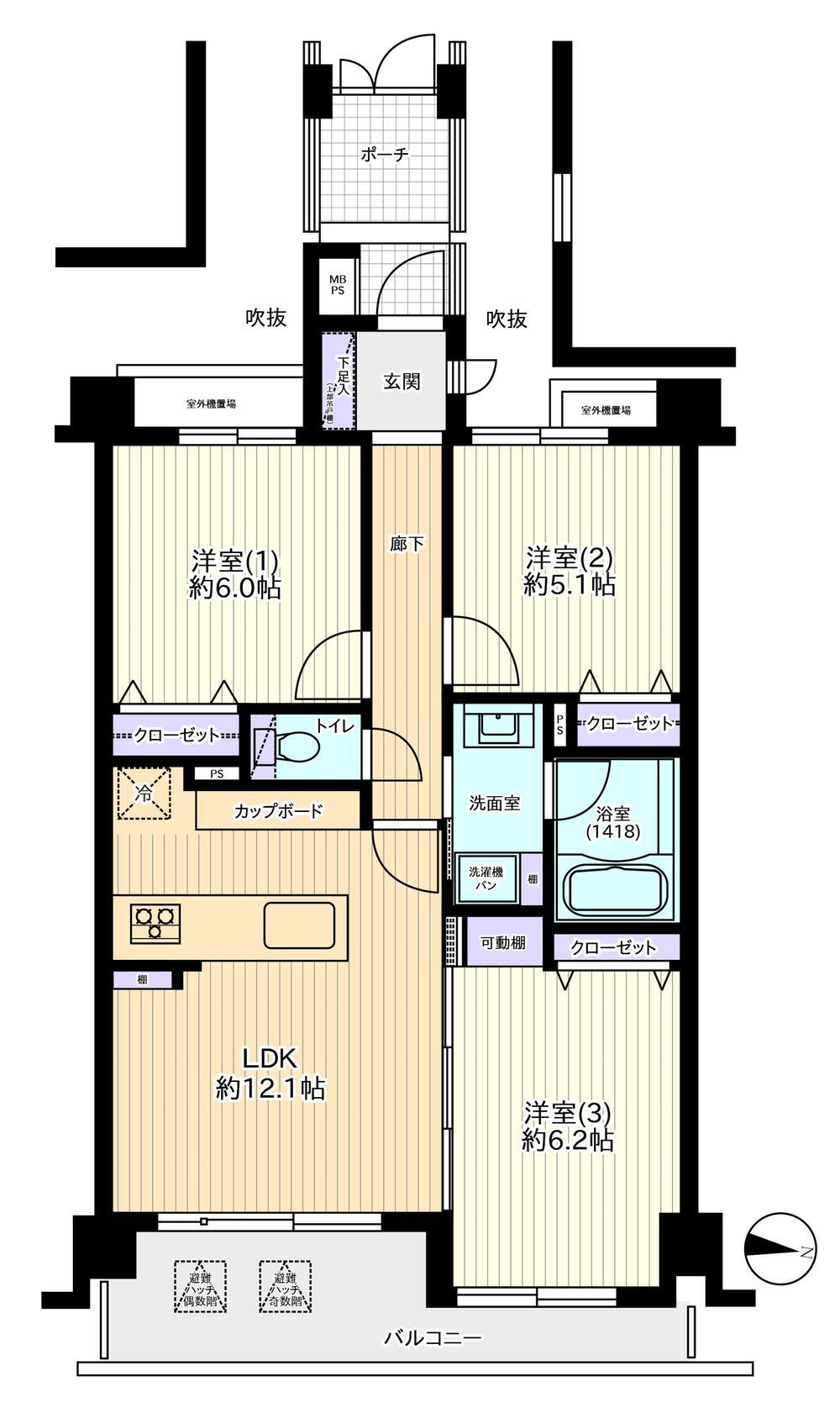 日神パレステージ信濃町 4階 3LDK 物件詳細