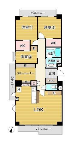 グリーンヒル貝取 2階 3LDK 物件詳細