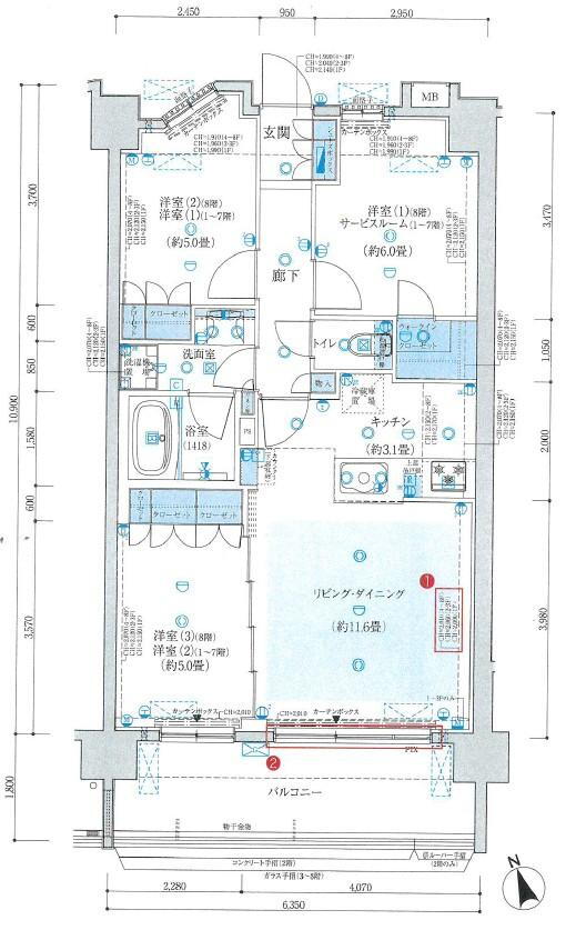 センチュリー蕨 8階 3LDK 物件詳細