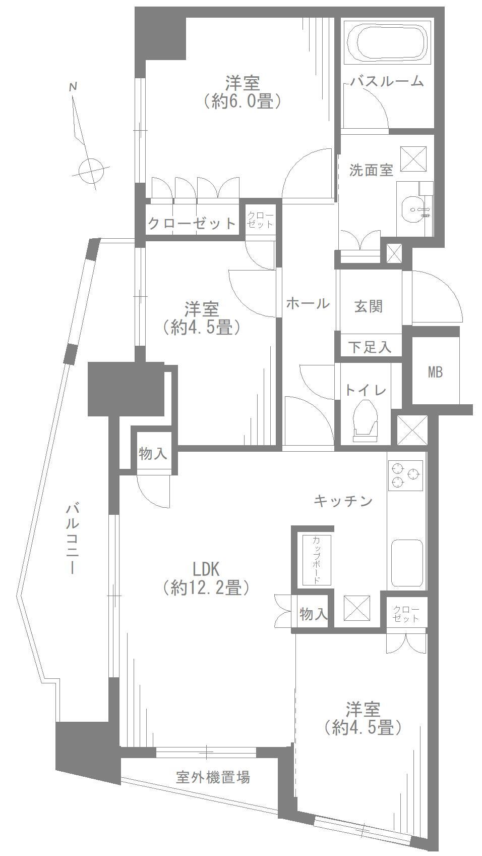 グラン・コート本牧　リニューアルマンション 3LDK、価格4280万円、専有面積60.7m<sup>2</sup> 