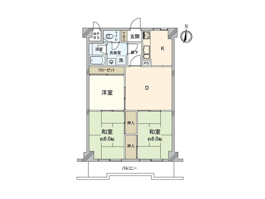ニックハイム東寺尾第３ 4階 3DK 物件詳細