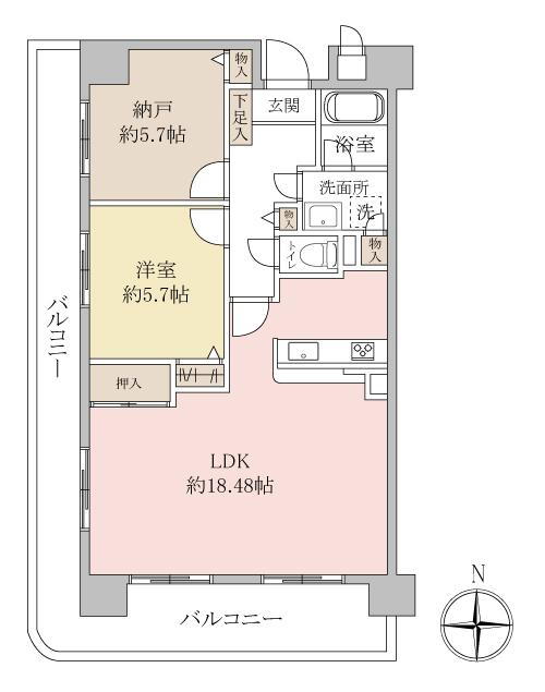 サンフォーレ松戸 5階 1SLDK 物件詳細