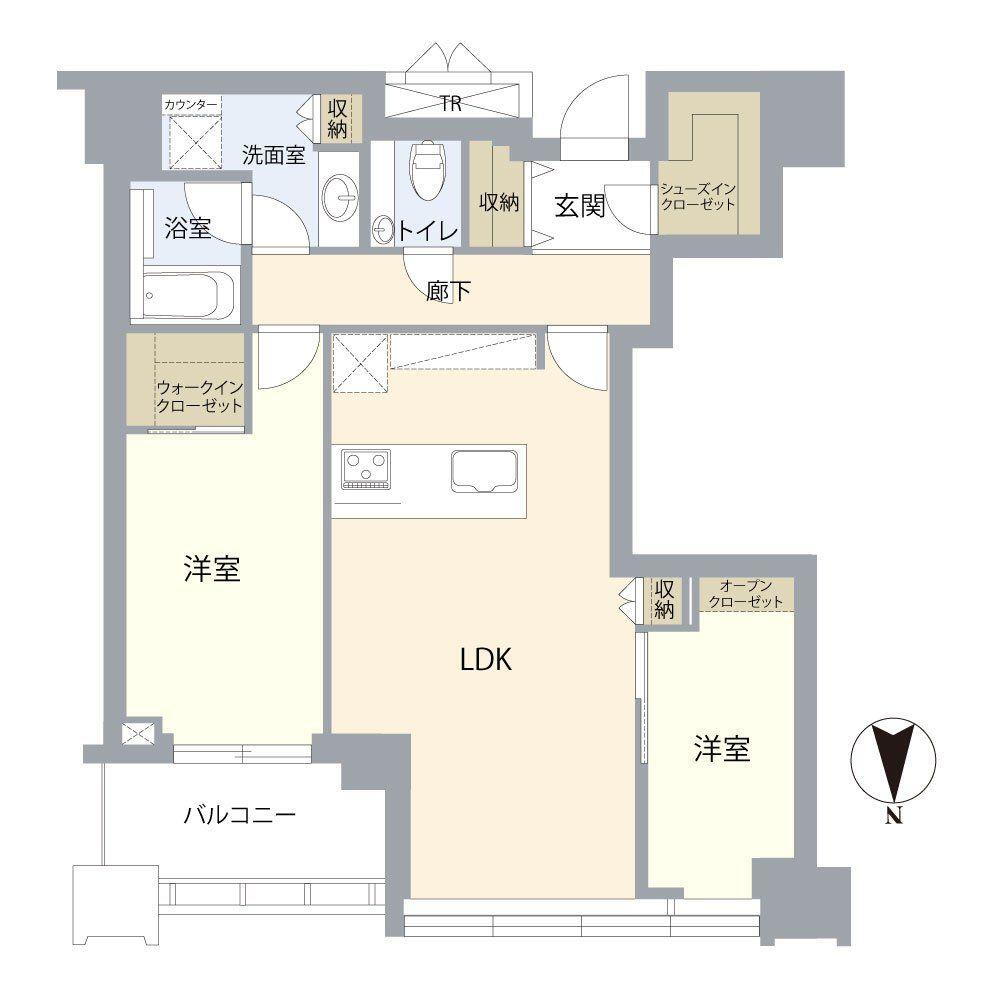 白金ザ・スカイ　Ｅ棟 38階 2LDK 物件詳細