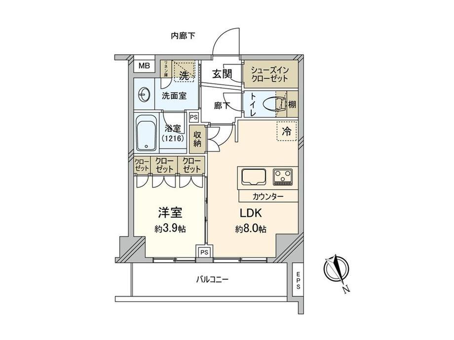 プレミスト調布クロス 2階 1LDK 物件詳細