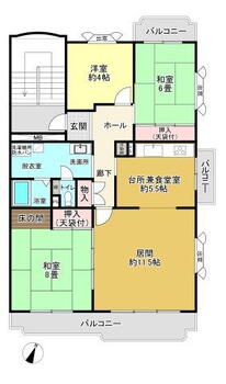 小山田桜台２丁目１５－３９号棟 3LDK、価格890万円、専有面積88.29m<sup>2</sup>、バルコニー面積15m<sup>2</sup> ※現況と異なる場合は、現況を優先とさせていただきます。
