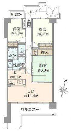 エステ・シティ船橋三番館 12階 3LDK 物件詳細