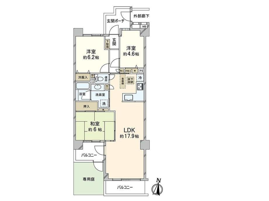 コスモ浦和常盤 1階 3LDK 物件詳細