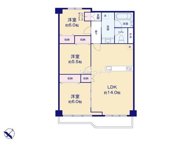 南浦和センチュリーマンション 7階 3LDK 物件詳細