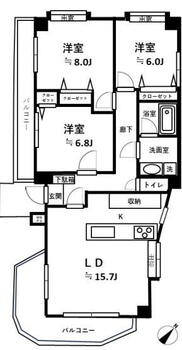 レフィナード湘南 3LDK、価格3780万円、専有面積81.58m<sup>2</sup> 間取り図