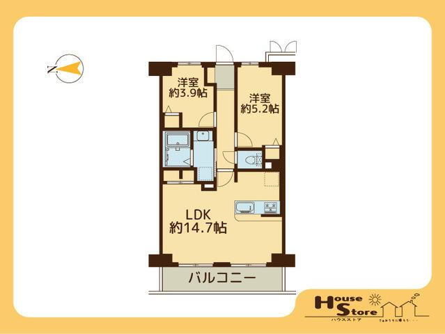 コスモ浦和別所沼公園 2階 2LDK 物件詳細