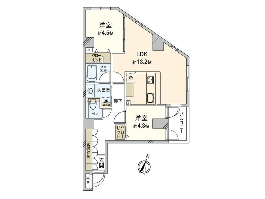 ヴェルデ府中本町ステーションプラザ 2階 2LDK 物件詳細