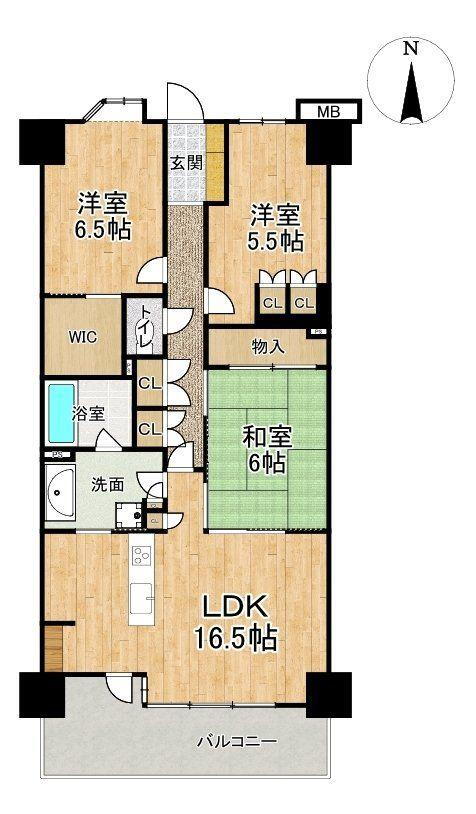 エムブランド越谷ＧＡＭＯ 2階 3LDK 物件詳細