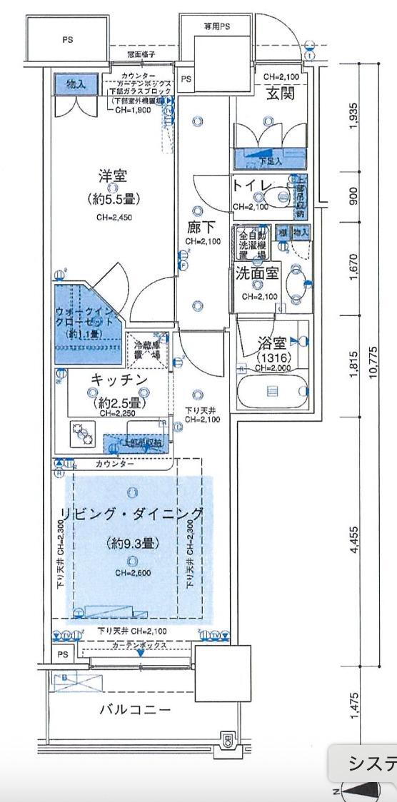 ベイクレストタワー 22階 1LDK 物件詳細