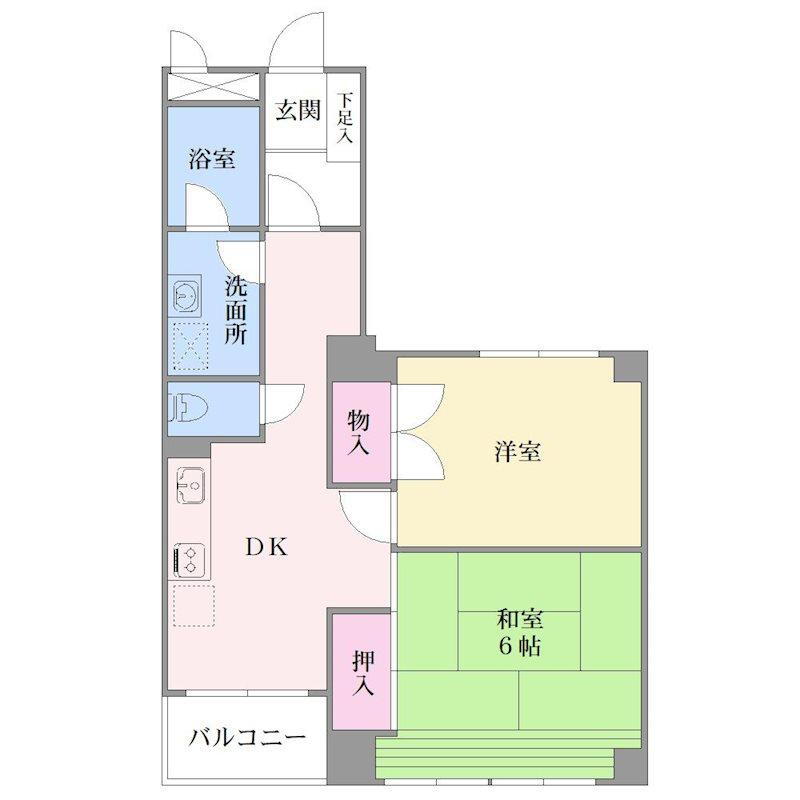 シティライフ梅屋敷 2DK、価格3280万円、専有面積51.61m<sup>2</sup> 