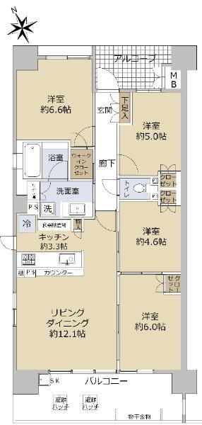 アクシアピュアマークス八王子 3階 4LDK 物件詳細