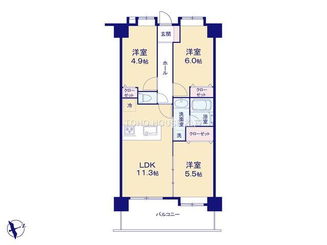 ライオンズシティ松戸 8階 3LDK 物件詳細
