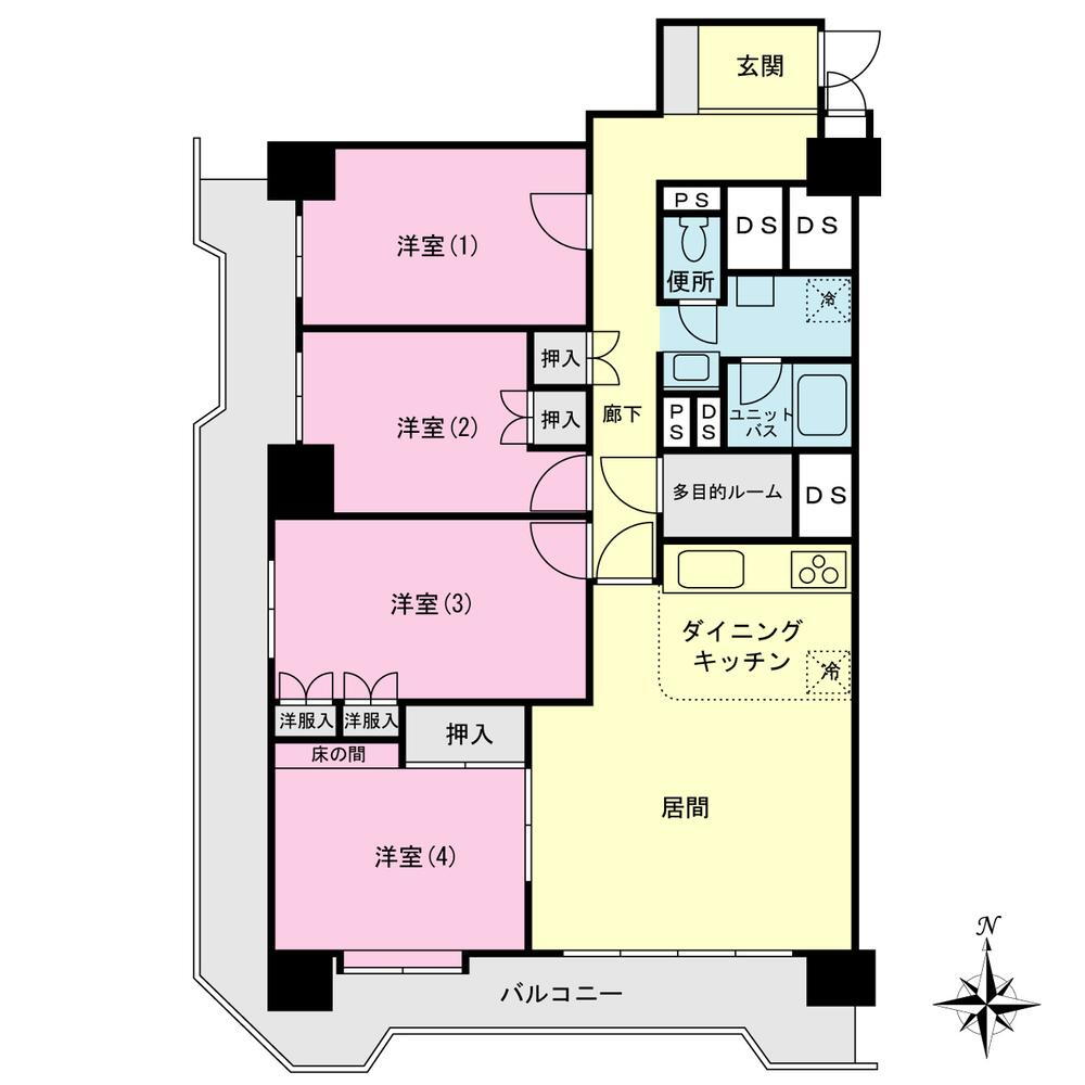 北品川サンハイツ 7階 4LDK 物件詳細